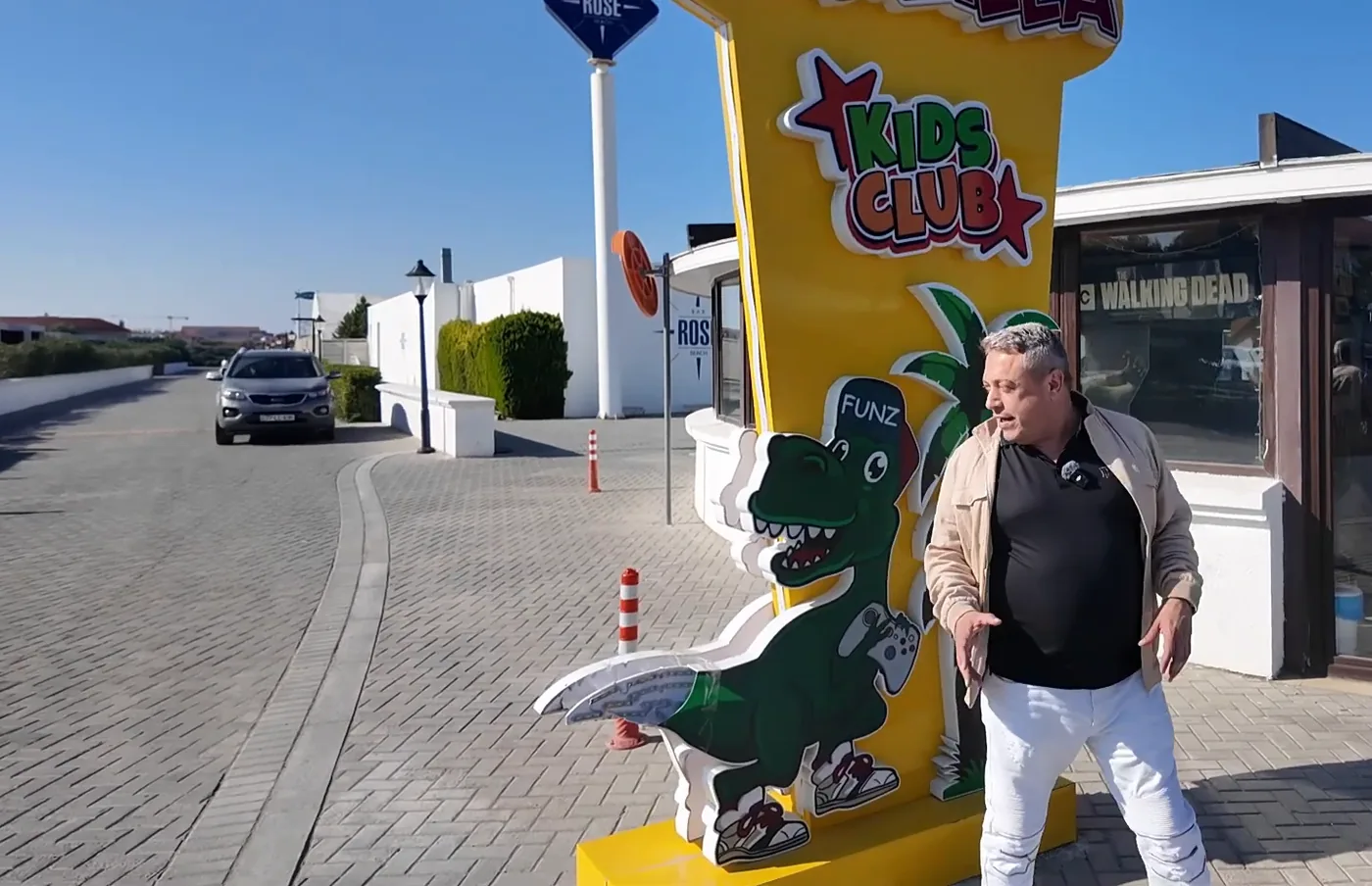The entrance to Funzilla Kids Club, a play center run by the same team as the karting track